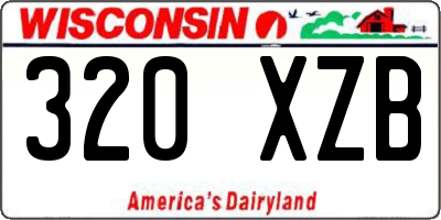 WI license plate 320XZB