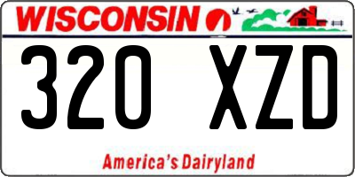 WI license plate 320XZD