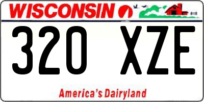 WI license plate 320XZE