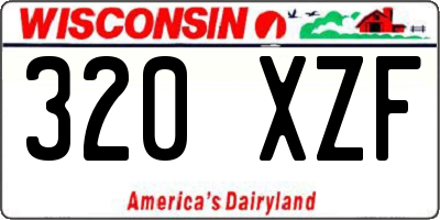 WI license plate 320XZF