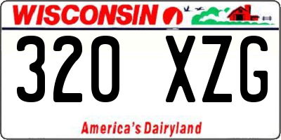 WI license plate 320XZG