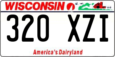 WI license plate 320XZI