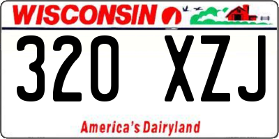 WI license plate 320XZJ