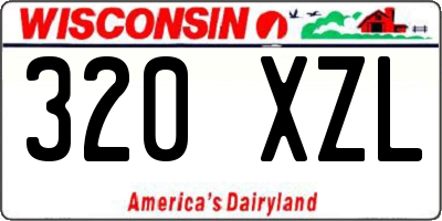 WI license plate 320XZL