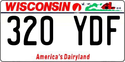 WI license plate 320YDF