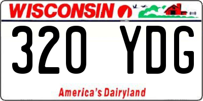 WI license plate 320YDG