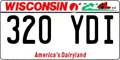 WI license plate 320YDI