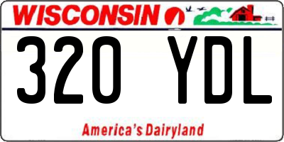 WI license plate 320YDL