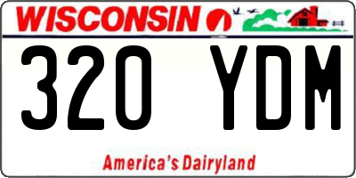 WI license plate 320YDM