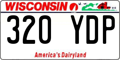 WI license plate 320YDP