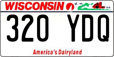 WI license plate 320YDQ