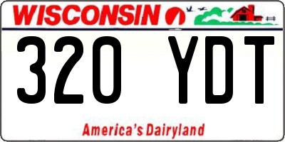 WI license plate 320YDT