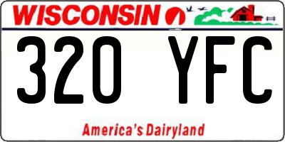 WI license plate 320YFC