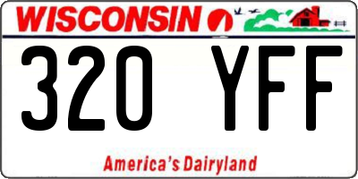 WI license plate 320YFF