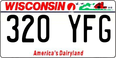 WI license plate 320YFG