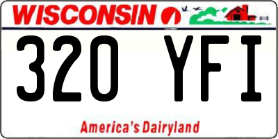 WI license plate 320YFI