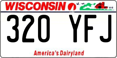 WI license plate 320YFJ