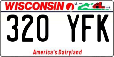 WI license plate 320YFK