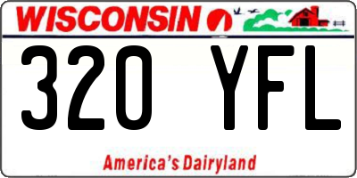 WI license plate 320YFL