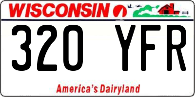 WI license plate 320YFR