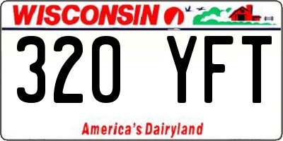 WI license plate 320YFT