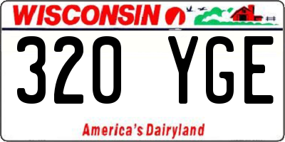 WI license plate 320YGE