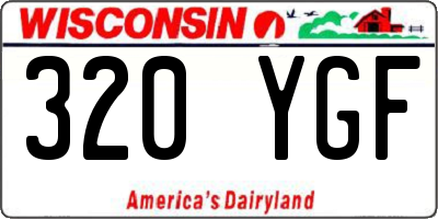 WI license plate 320YGF