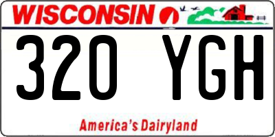 WI license plate 320YGH