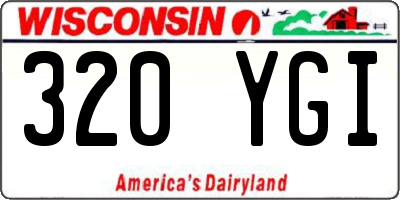 WI license plate 320YGI