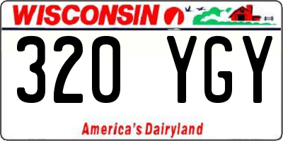 WI license plate 320YGY