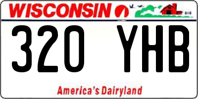 WI license plate 320YHB