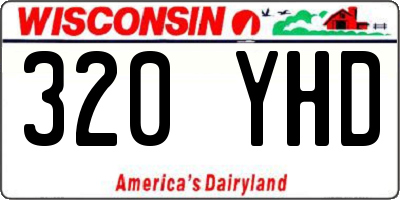 WI license plate 320YHD