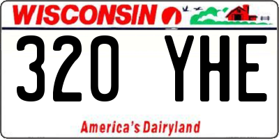 WI license plate 320YHE