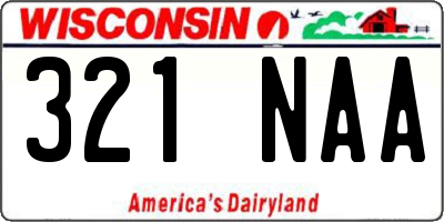 WI license plate 321NAA