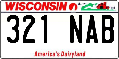 WI license plate 321NAB