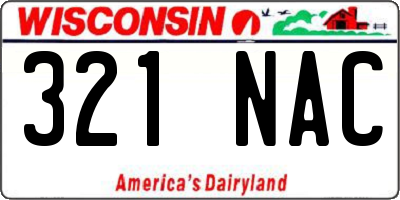 WI license plate 321NAC