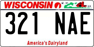 WI license plate 321NAE