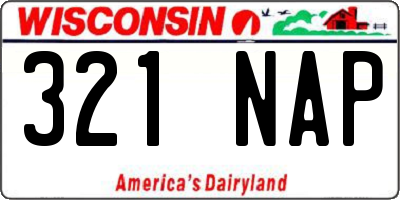 WI license plate 321NAP