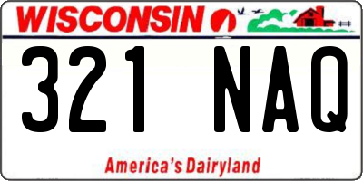 WI license plate 321NAQ