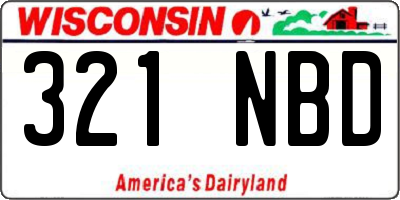 WI license plate 321NBD