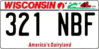 WI license plate 321NBF