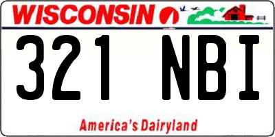 WI license plate 321NBI