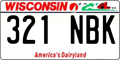 WI license plate 321NBK