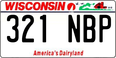 WI license plate 321NBP