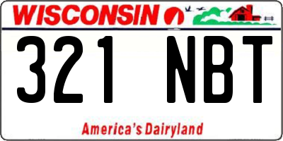 WI license plate 321NBT