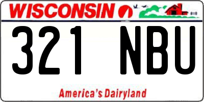 WI license plate 321NBU