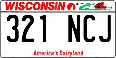 WI license plate 321NCJ