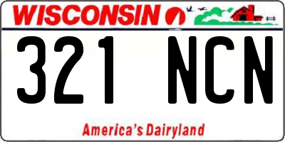 WI license plate 321NCN