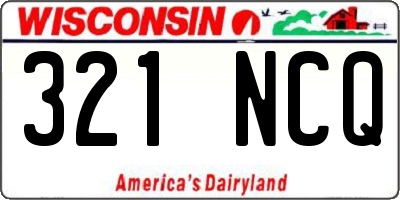WI license plate 321NCQ