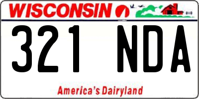 WI license plate 321NDA